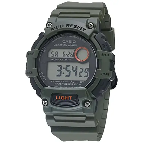 Casio Men’s Classic Digital Mud Resistant 100m Green Resin
