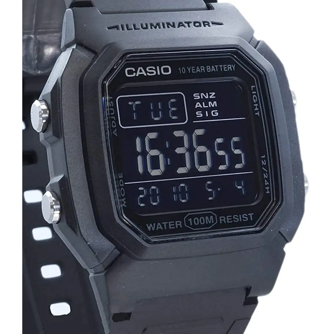 Casio Men’s Classic Digital Quartz 100m Black Resin Watch