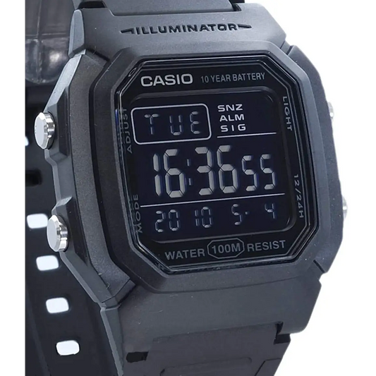 Casio Men’s Classic Digital Quartz 100m Black Resin Watch