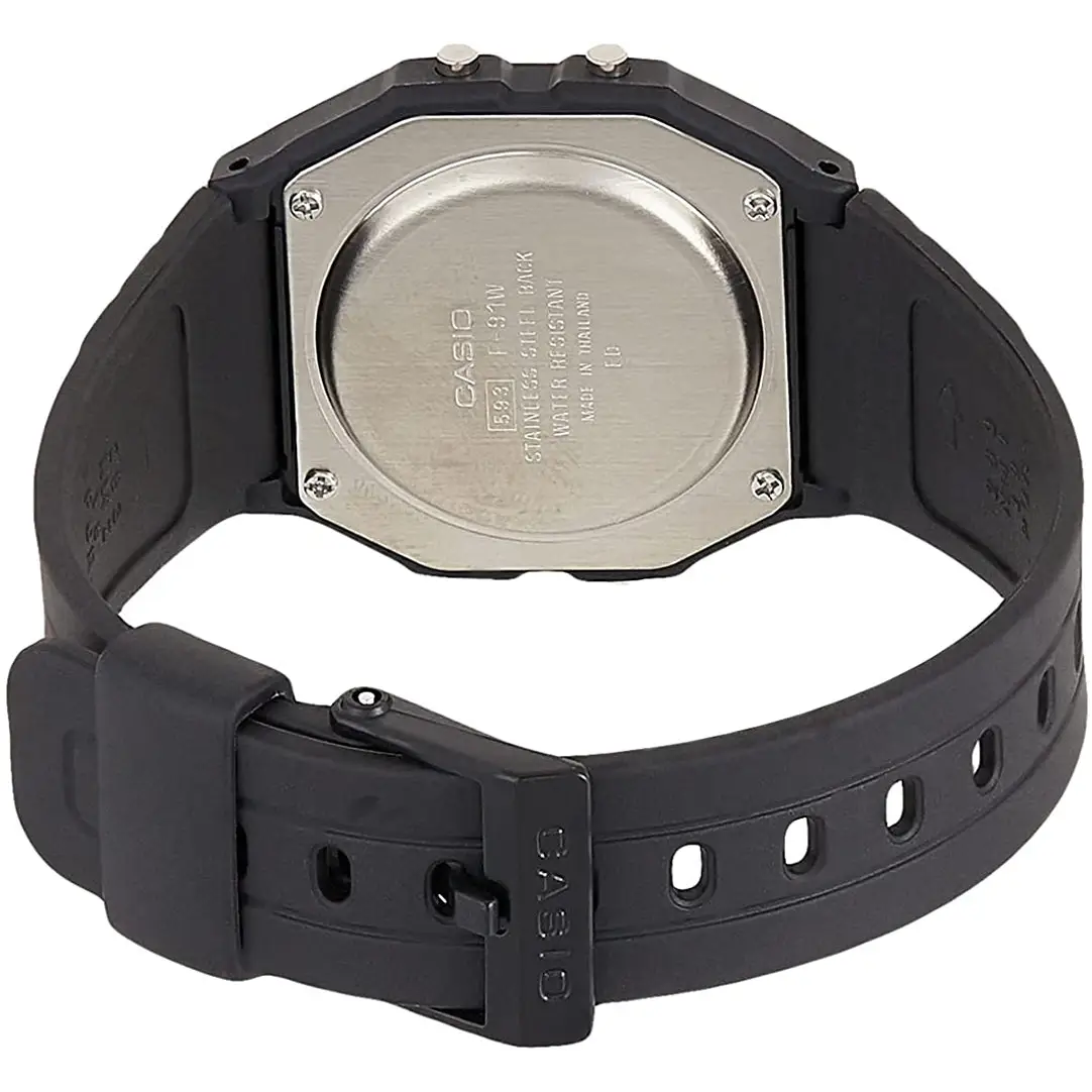 Casio Men’s Classic Digital Quartz Alarm Stopwatch Black
