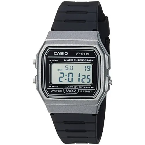 Casio Men’s Classic Digital Quartz Resin Watch F-91WM-1BCF -