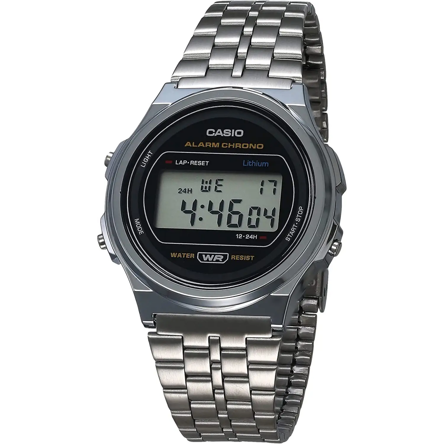 Casio Men’s Classic Digital Quartz Stopwatch Stainless Steel