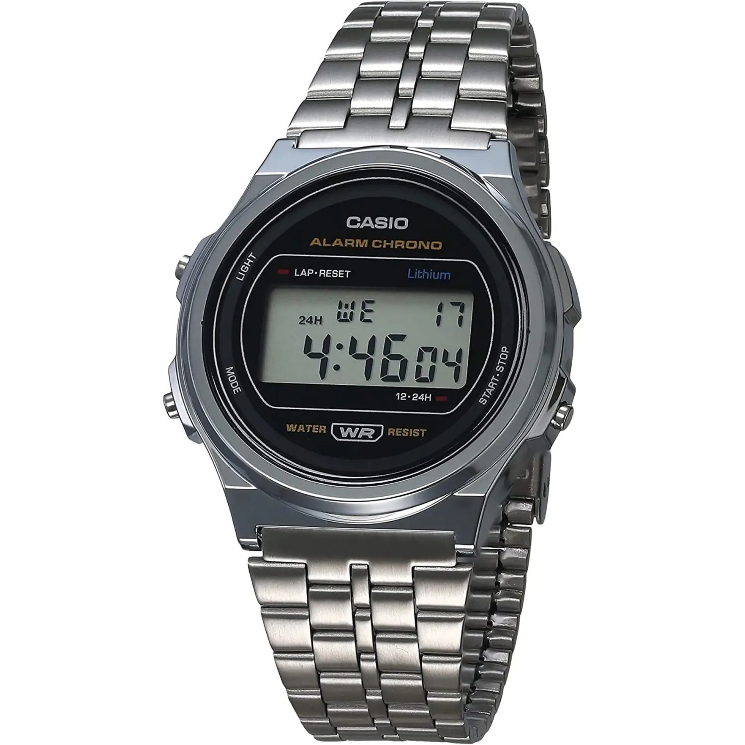 Casio Men’s Classic Digital Quartz Stopwatch Stainless Steel
