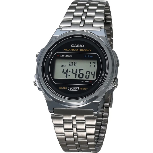 Casio Men’s Classic Digital Quartz Stopwatch Stainless Steel