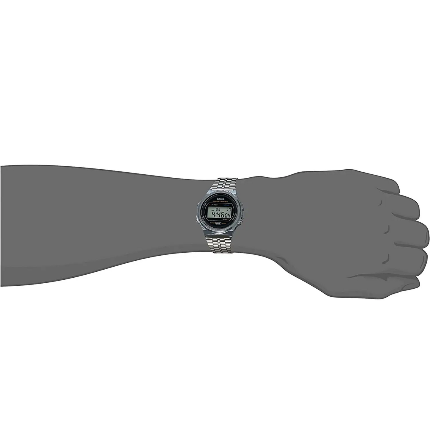 Casio Men’s Classic Digital Quartz Stopwatch Stainless Steel