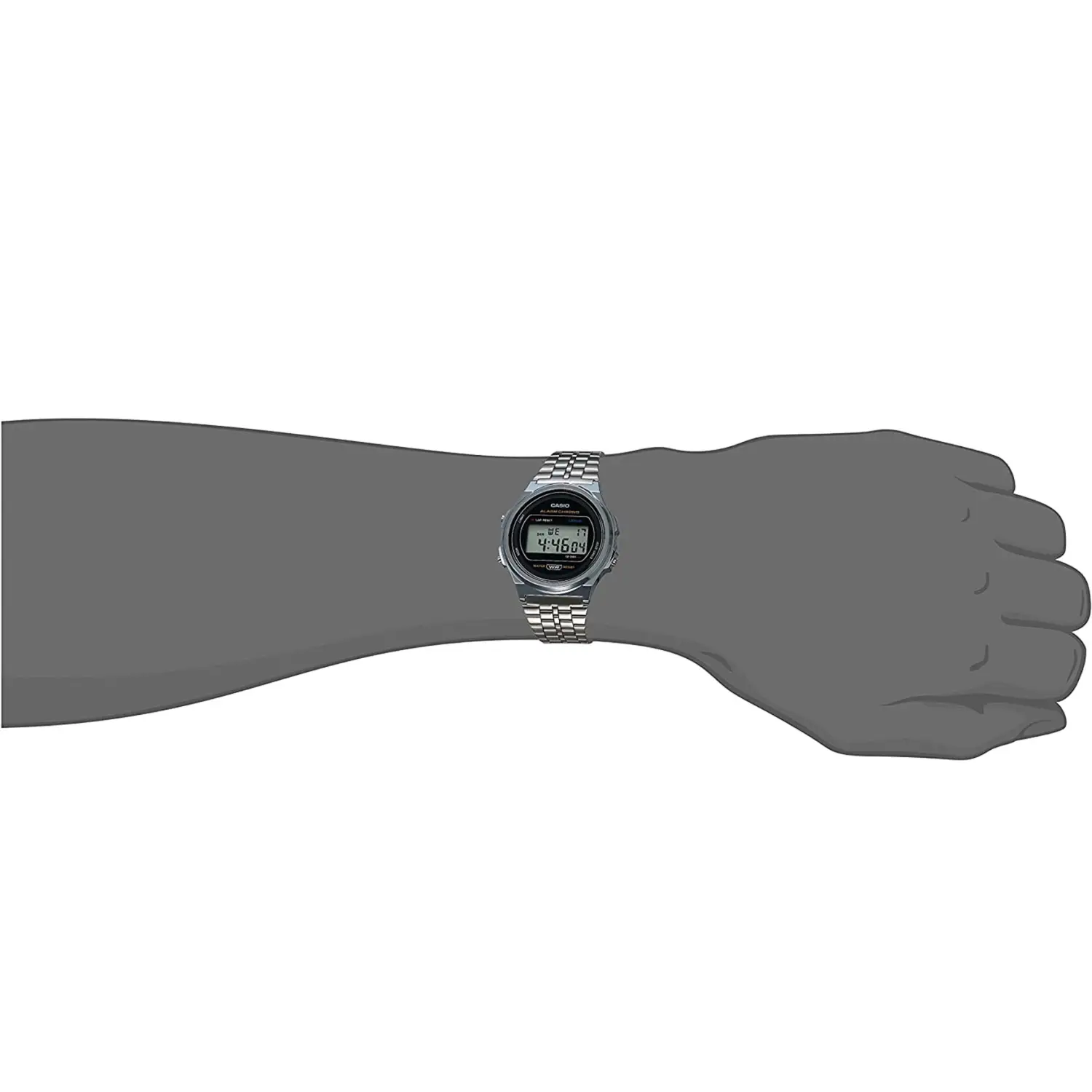Casio Men’s Classic Digital Quartz Stopwatch Stainless Steel