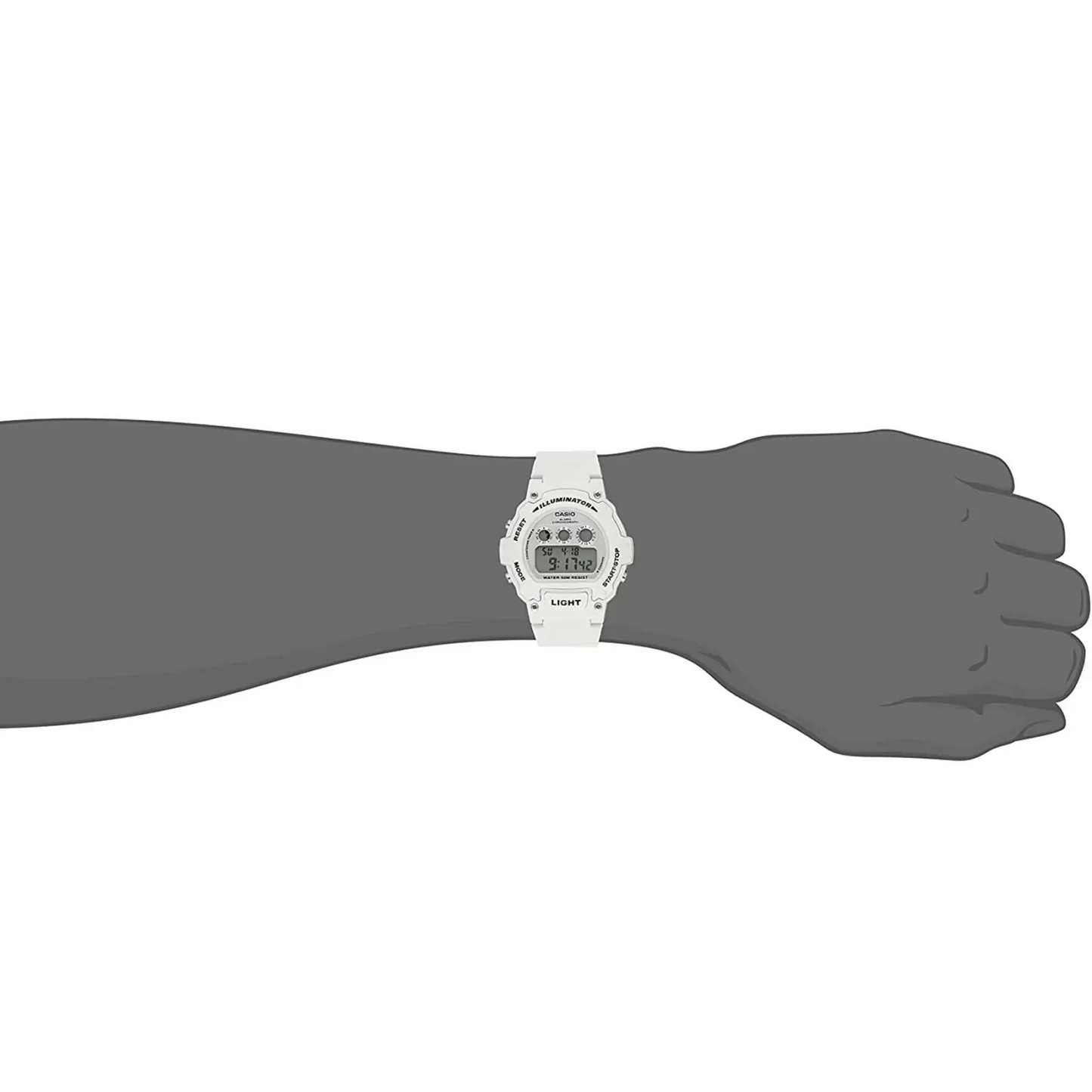 Casio Men’s Classic Illuminator Digital Quartz White Resin