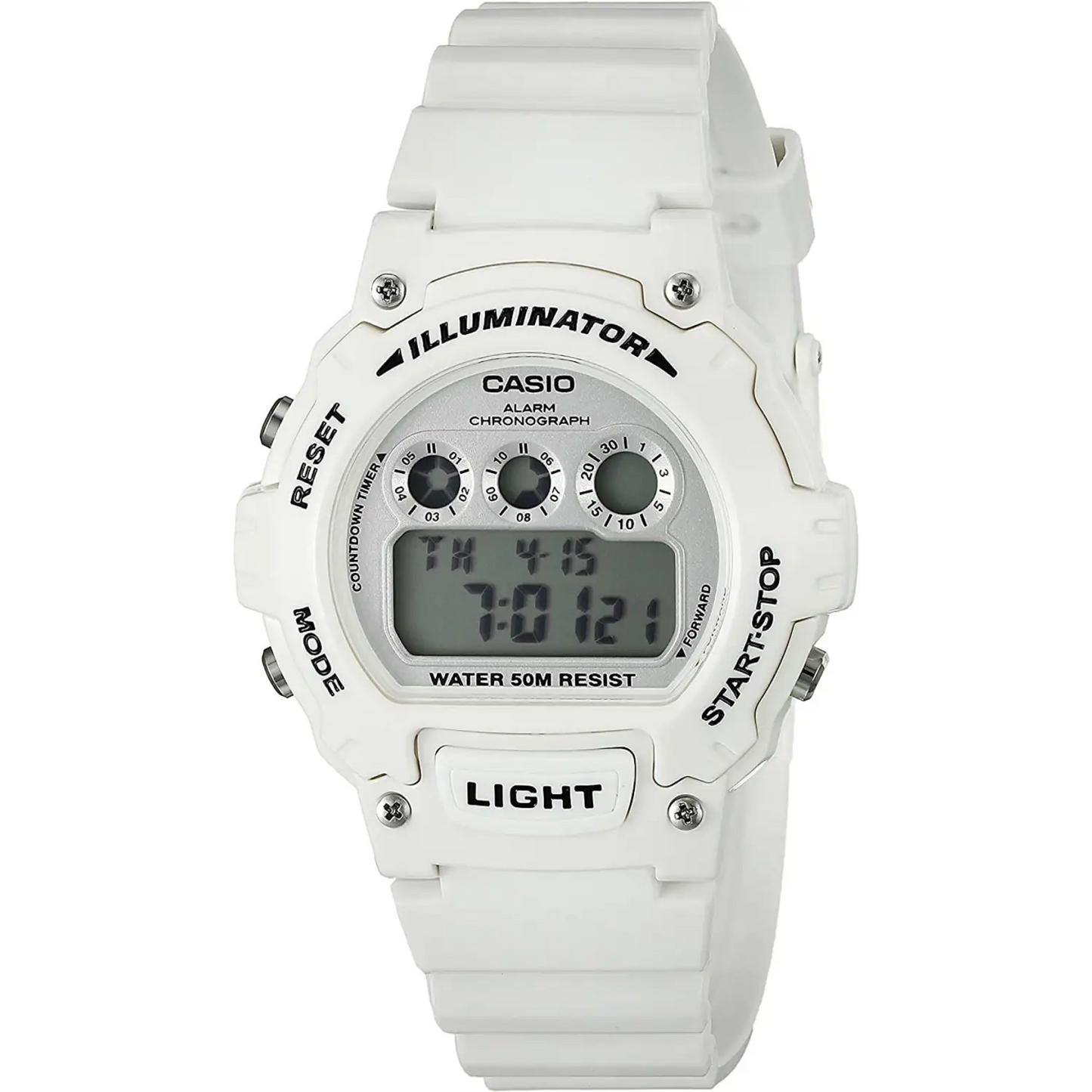 Casio Men’s Classic Illuminator Digital Quartz White Resin