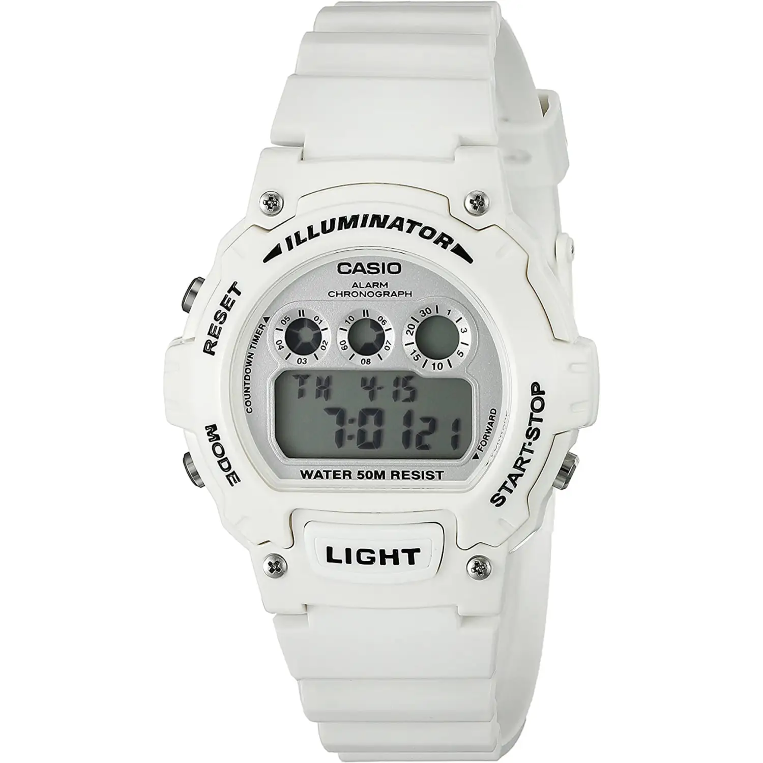 Casio Men’s Classic Illuminator Digital Quartz White Resin