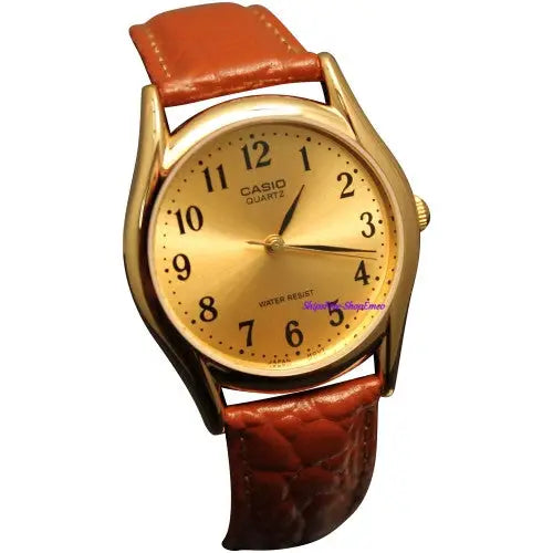 CASIO MEN’S CLASSIC LEATHER STRAP WATCH MTP1094Q-9B -