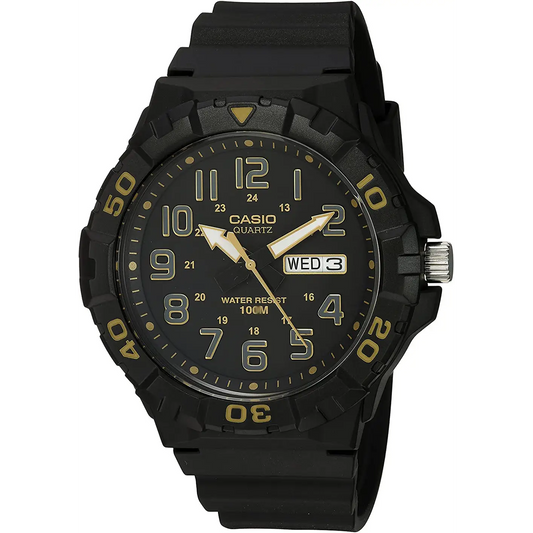 Casio Men’s Classic Quartz 100m 12/24 Hour Black Resin Watch