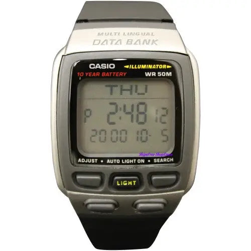 CASIO MEN’S DATABANK SPORT WATCH WITH 4 ALARMS DB37H-1A -