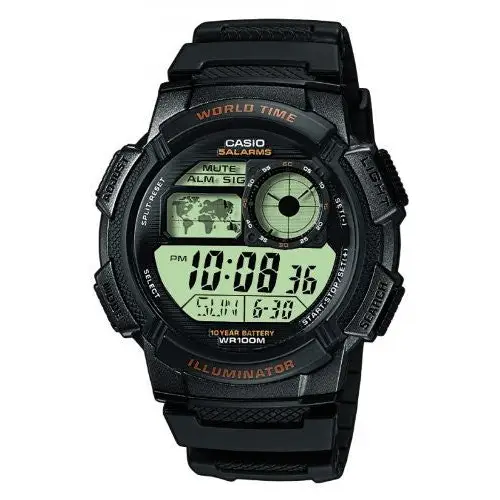 Casio Men’s Digital Black Sports Watch AE1000W-1AV - Watches