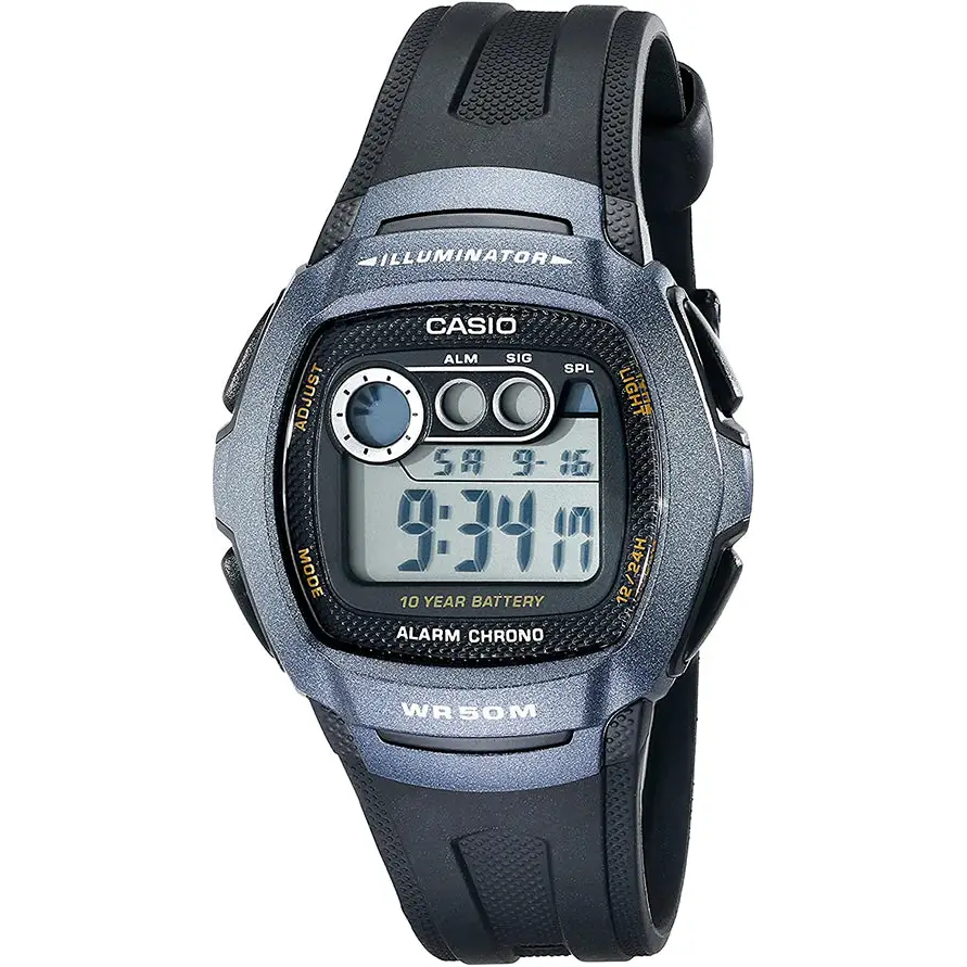 Casio Men’s Digital Quartz 10-Yr Battery Black Resin Watch