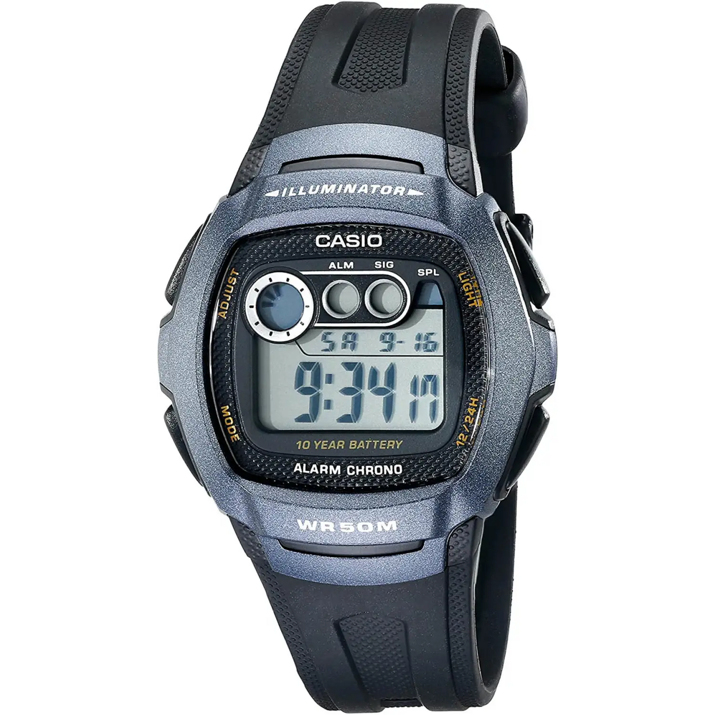 Casio Men’s Digital Quartz 10-Yr Battery Black Resin Watch