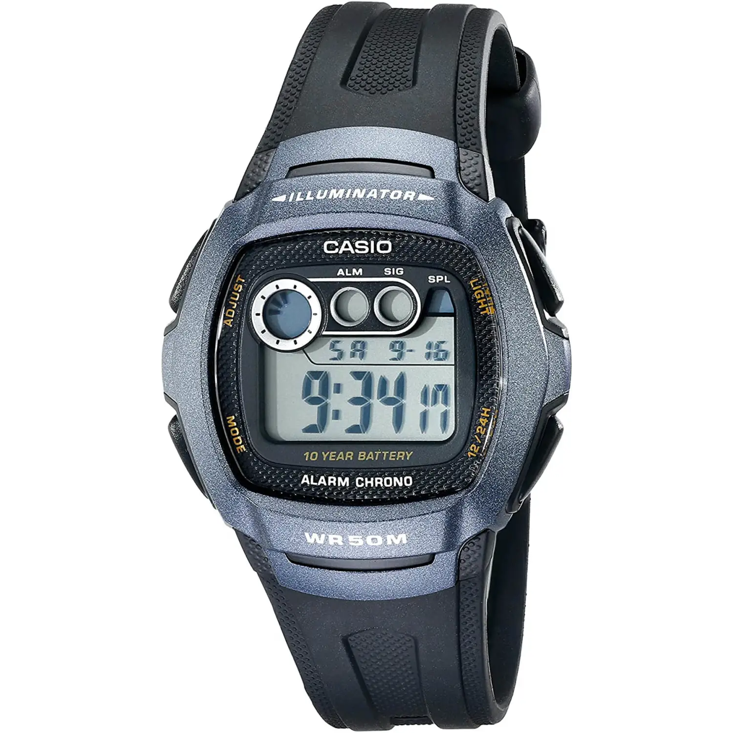 Casio Men’s Digital Quartz 10-Yr Battery Black Resin Watch