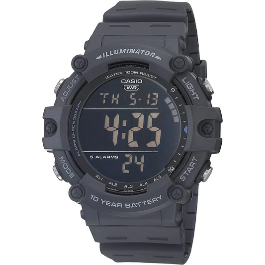 Casio Men’s Digital Quartz Stopwatch 100m Black Resin Watch