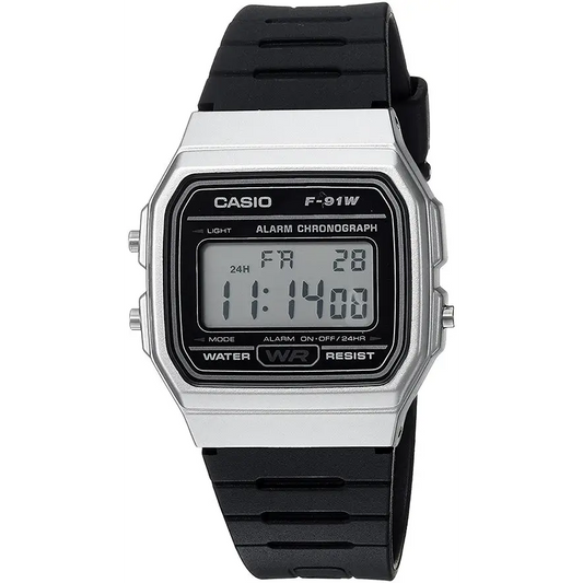 Casio Men’s Digital Quartz Stopwatch Stainless Steel Black