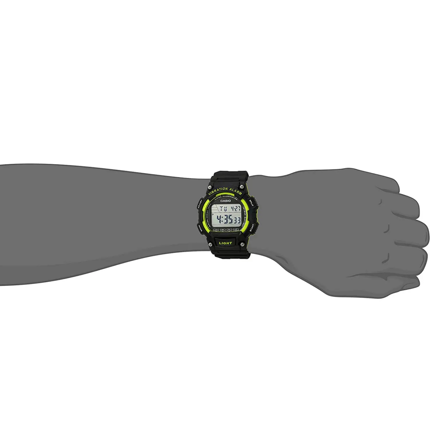 Casio Men’s Digital Quartz Vibe Alert 100m Green/Black Resin
