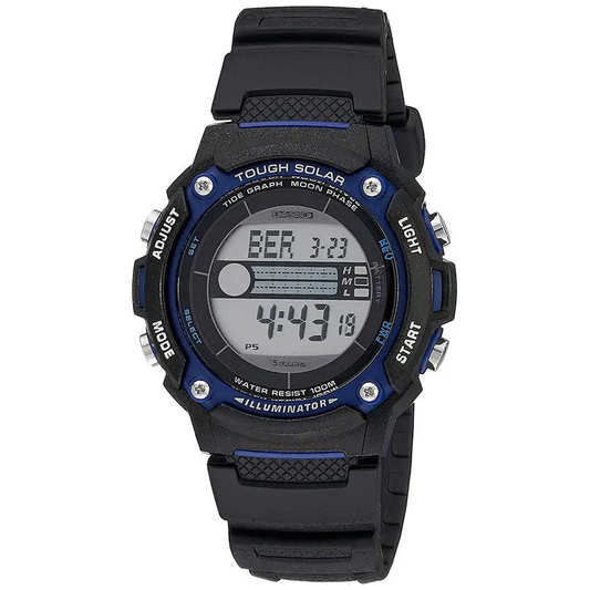 Casio Men’s Digital Solar Powered 100m Black Resin Watch