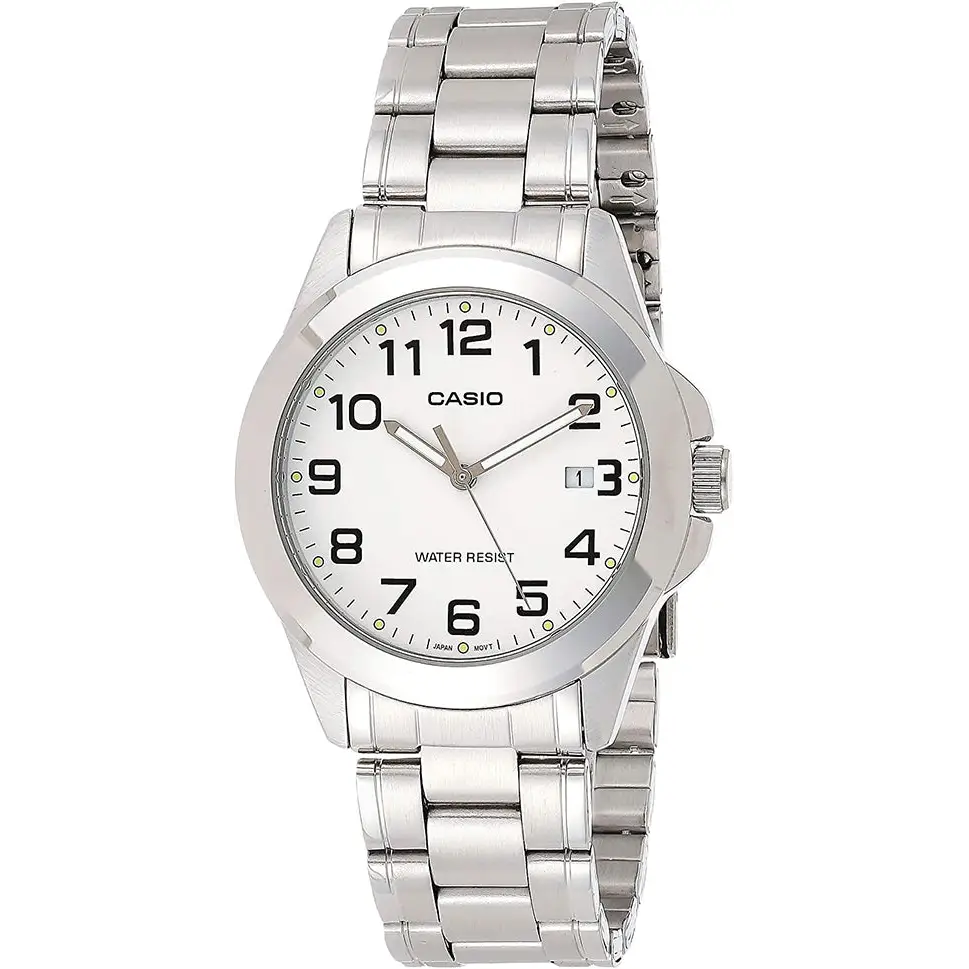 Casio Men’s Easy Reader Analog Quartz Stainless Steel Watch