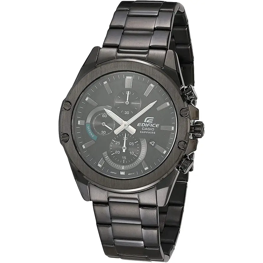 Casio Men’s Edifice Quartz Chrono 100m Black Stainless Steel
