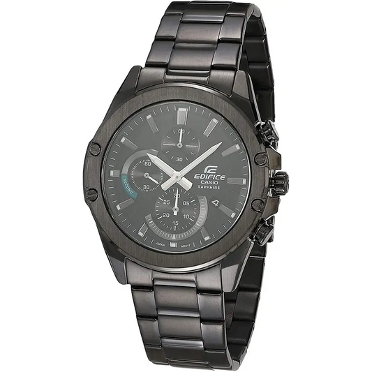 Casio Men’s Edifice Quartz Chrono 100m Black Stainless Steel
