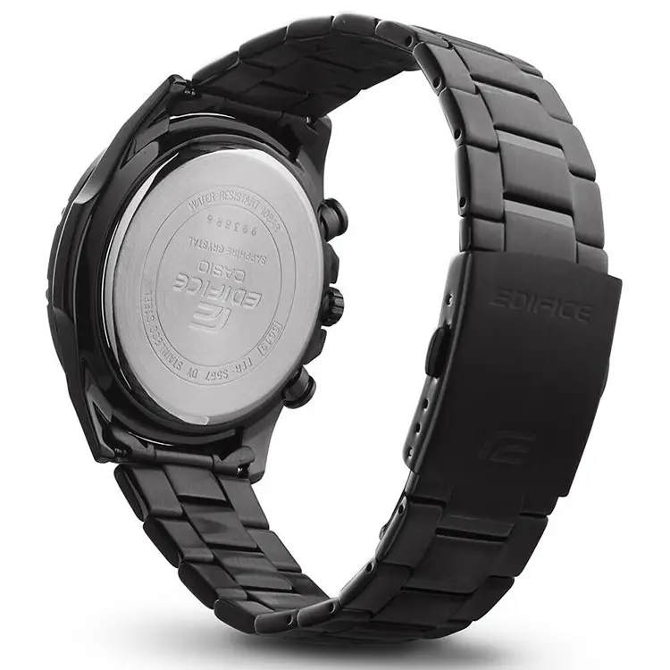 Casio Men’s Edifice Quartz Chrono 100m Black Stainless Steel