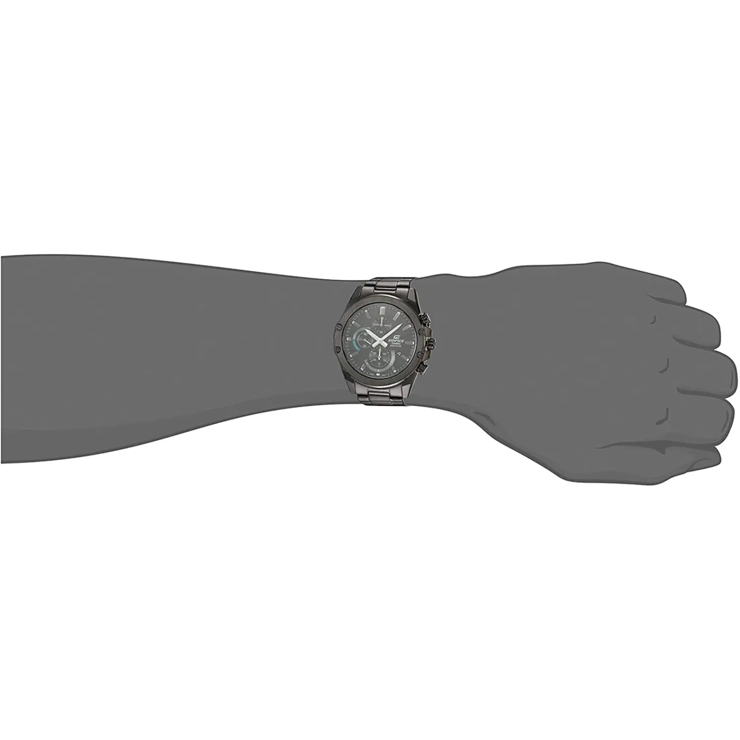 Casio Men’s Edifice Quartz Chrono 100m Black Stainless Steel