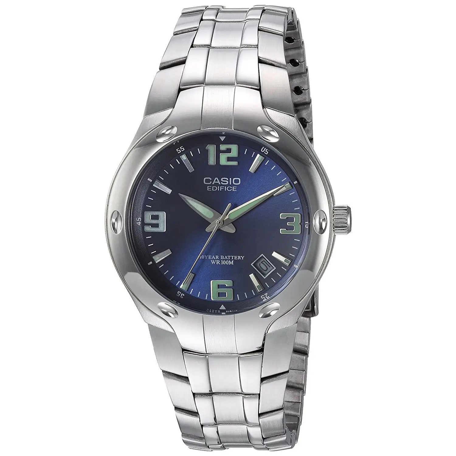 Casio Men’s Edifice Stainless Steel 100m Blue Dial Watch