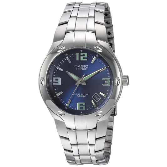 Casio Men’s Edifice Stainless Steel 100m Blue Dial Watch