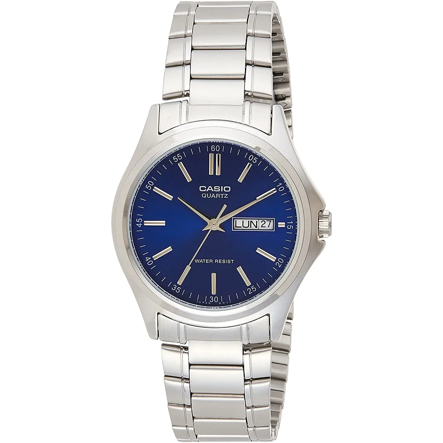 Casio Men’s Enticer Quartz Blue Dial Stainless Steel Watch