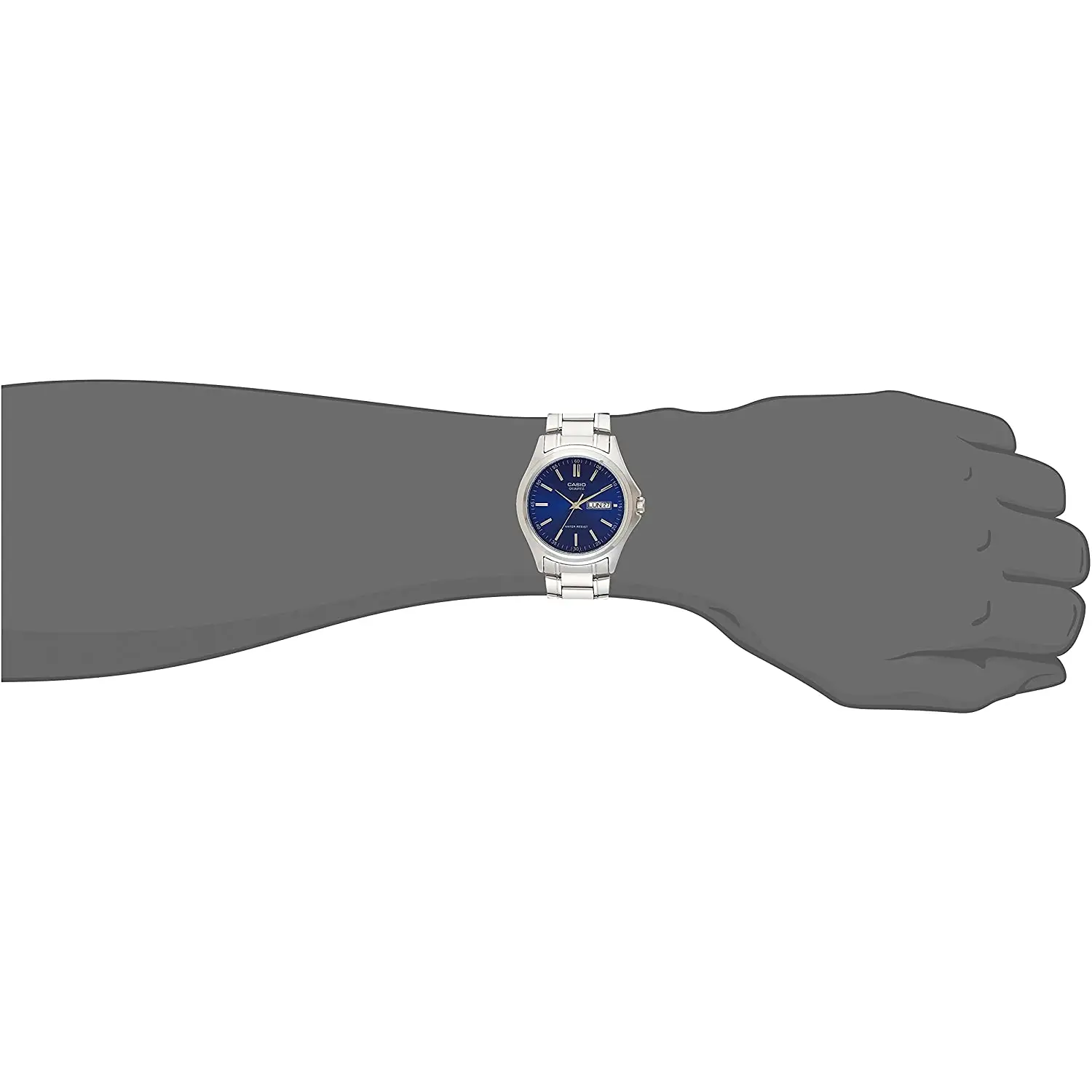 Casio Men’s Enticer Quartz Blue Dial Stainless Steel Watch