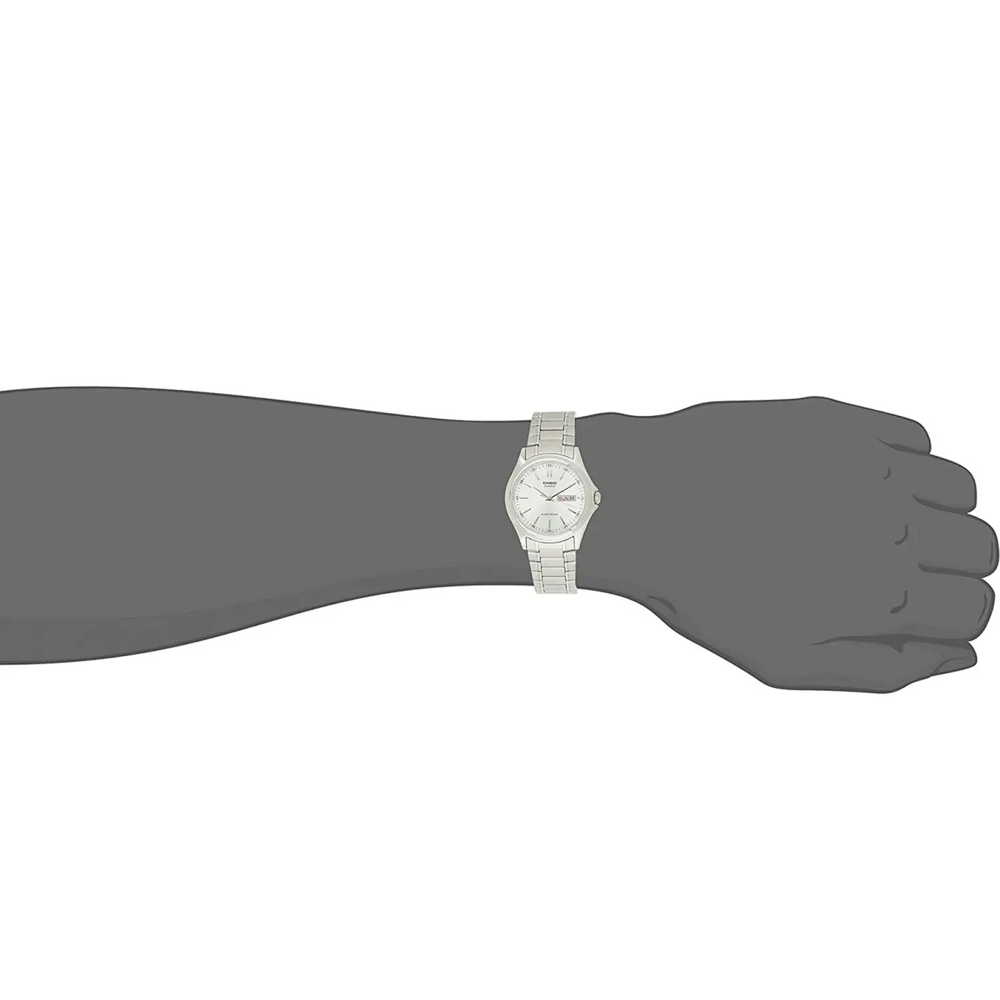 Casio Men’s Enticer Quartz Silver Tone Dial Stainless Steel