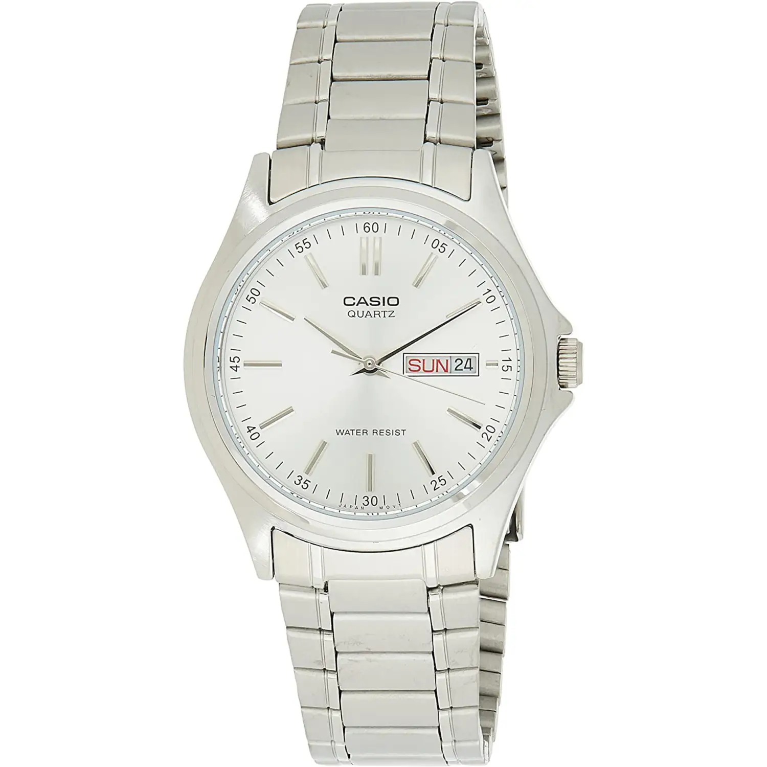 Casio Men’s Enticer Quartz Silver Tone Dial Stainless Steel