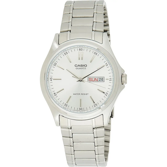 Casio Men’s Enticer Quartz Silver Tone Dial Stainless Steel