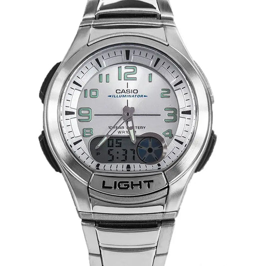 Casio Men’s General Analog 10-Year Battery Stainless Steel