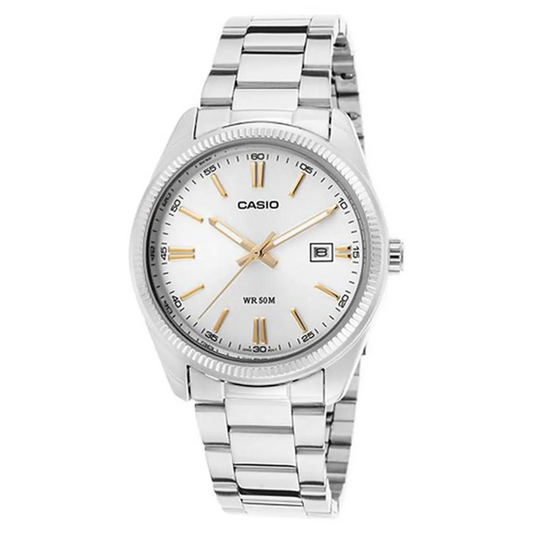 Casio Men’s General Quartz Silver Tone Dial Stainless Steel