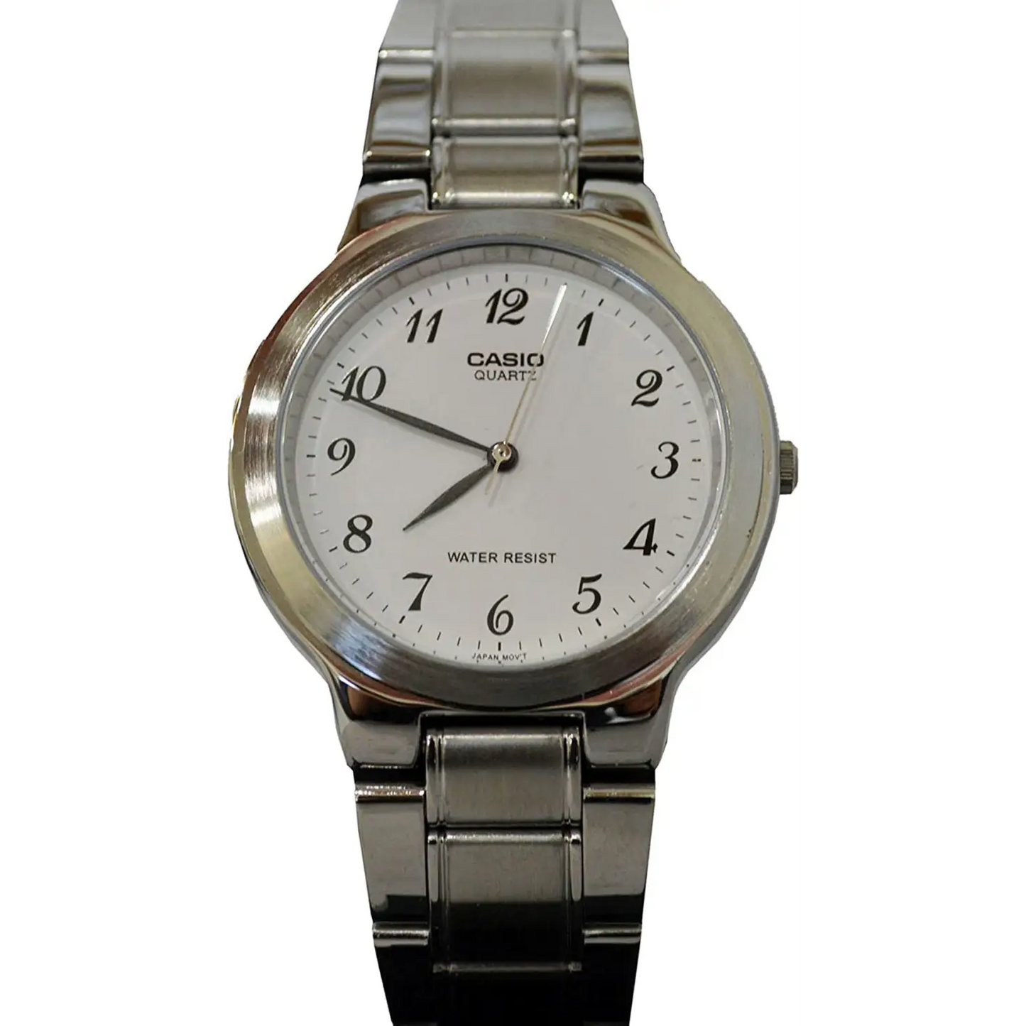 Casio Men’s General Quartz White Dial Stainless Steel Watch