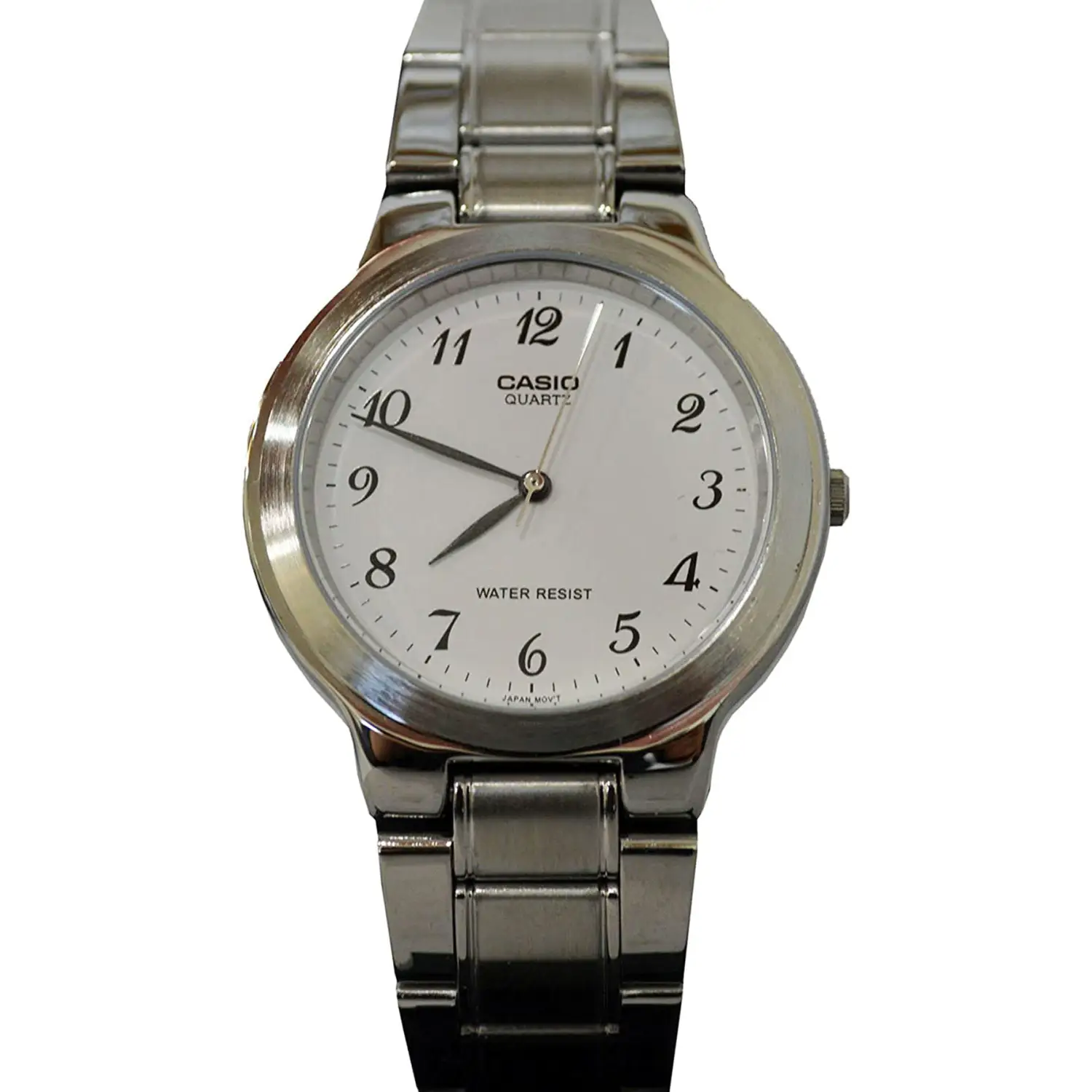 Casio Men’s General Quartz White Dial Stainless Steel Watch