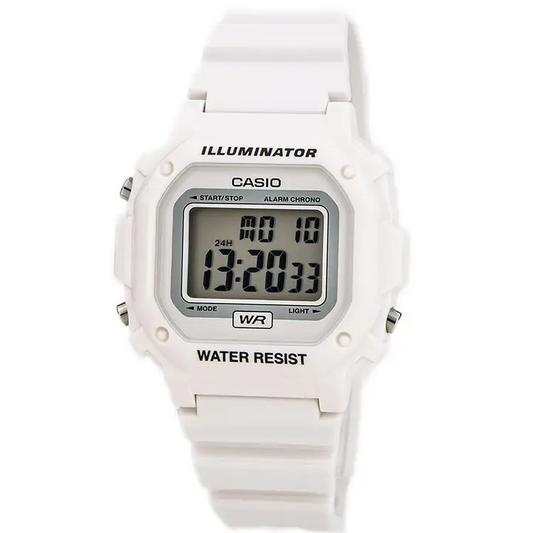 Casio Men’s Gray Dial White Resin Watch F108WHC-7B - Watches