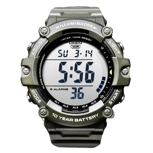 Casio Men’s Illuminator Digital Quartz 100m Green Resin