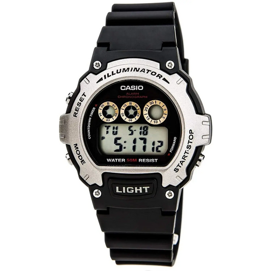 Casio Men’s Illuminator Digital Quartz Silver/Black Resin