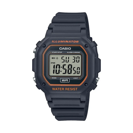 Casio Men’s Illuminator Digital Stopwatch Grey Resin Watch