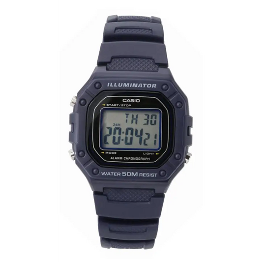 Casio Men’s Illuminator Stopwatch Digital Blue Resin Watch