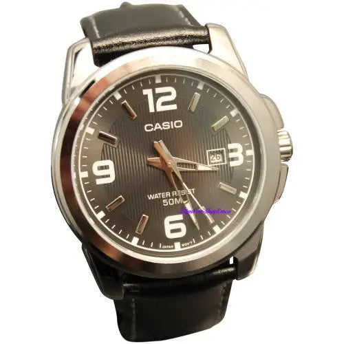 Casio Men’s MTP1314L-8AV Black Leather Quartz Watch