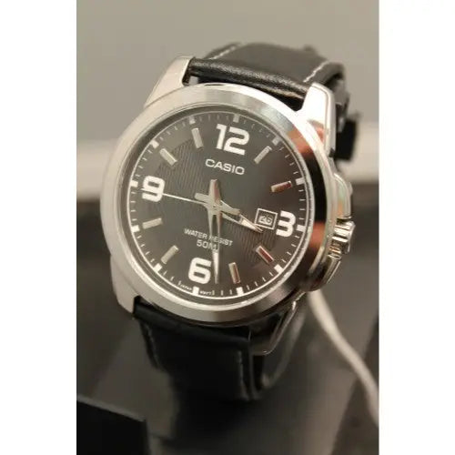 Casio Men’s MTP1314L-8AV Black Leather Quartz Watch
