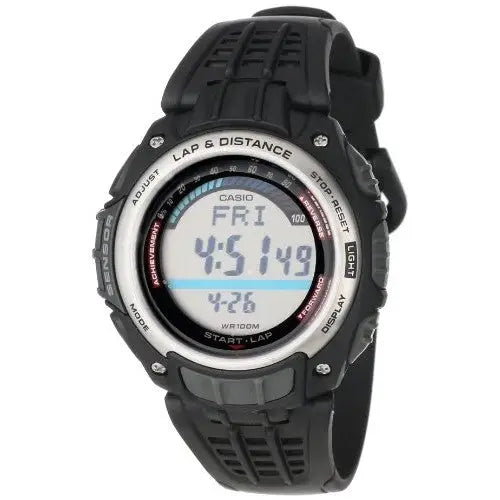 CASIO MEN’S PEDOMETER BLACK RESIN STRAP WATCH SGW200-1 -