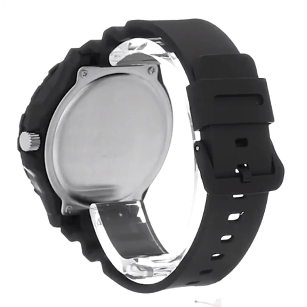 Casio Men’s Quartz 100m 12/24 Hour White Dial Black Resin