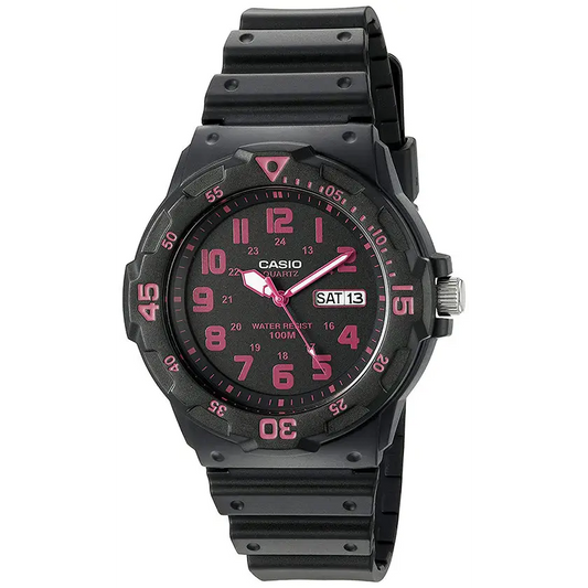 Casio Men’s Quartz 100m Day/Date Black Resin Watch